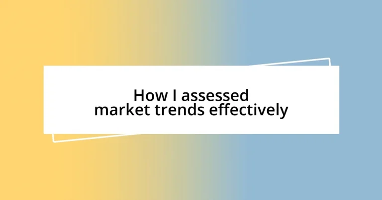 How I assessed market trends effectively