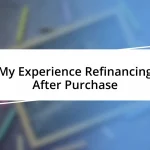 My Experience Refinancing After Purchase